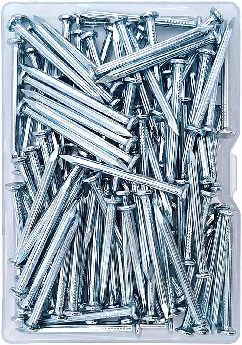 Eloogaa 110pcs 1-1/2inches Wall Nails,Galvanized Hardware Nails,Good Hardness Wall Nails for Hanging Pictures - Image 1